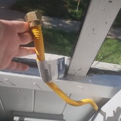 Gas Stove With New Gas Line Attachment 