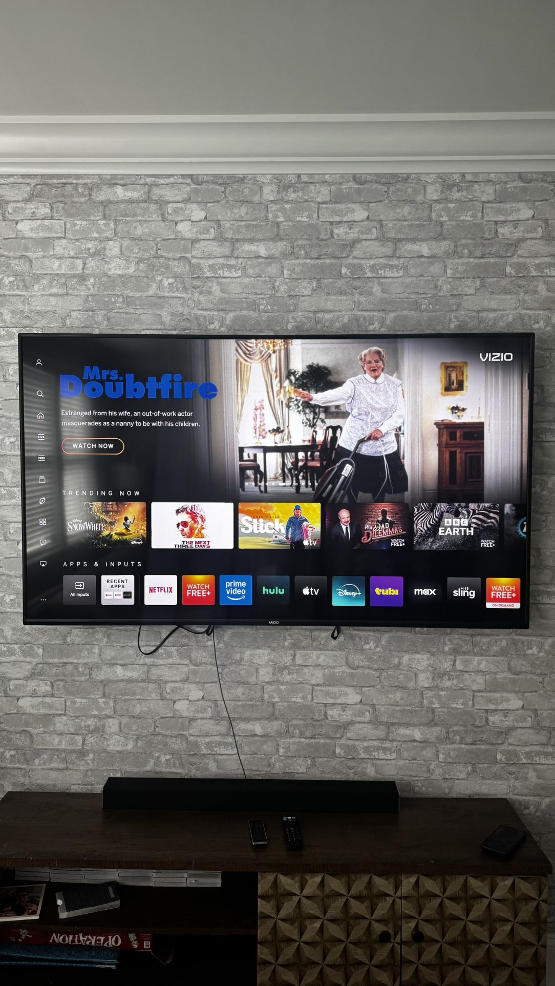75’ TV With Sound Bar