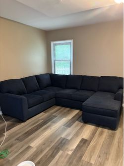 Blue sectional couch