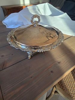 Silver footed dish