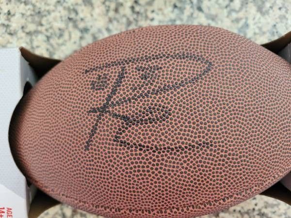 Autographed Russell Wilson football