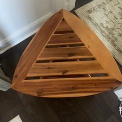 Natural Wooden Corner Bench