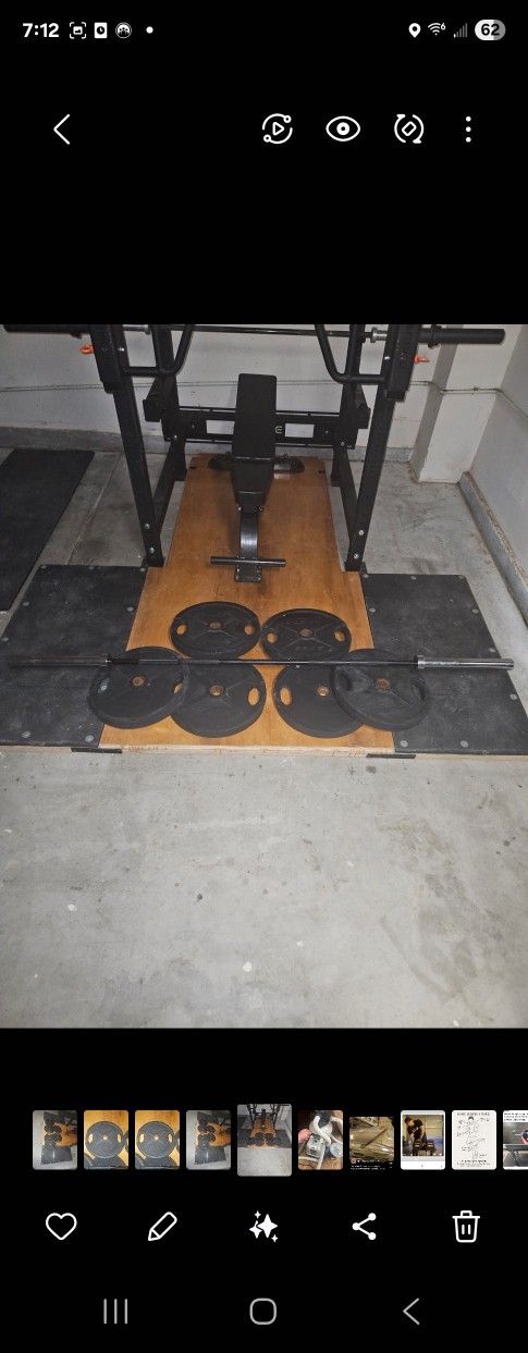 3 Sets IGX 55lb Plates And Olympic Bar 