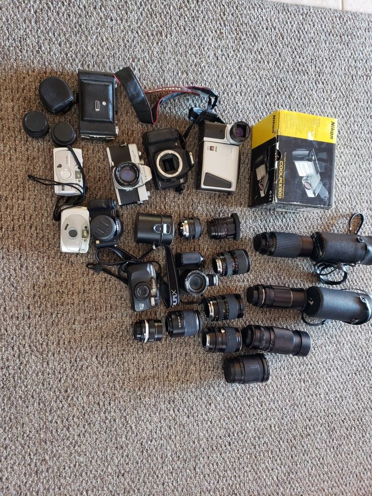 Lot Of Assorted Cameras And Lenses