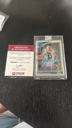 Donte Divincenzo Rated Rookie Shock Auto On Card