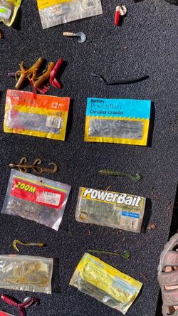 Rubber jigs / worms /allot of bass   Gear