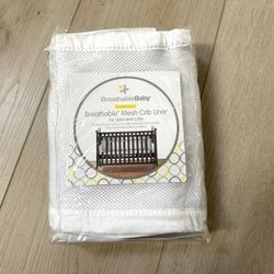 Breathable Mesh Liner for Full-Size Cribs, (3mm Mesh) - White
