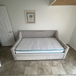 DAYBED—beige velour (twin size)