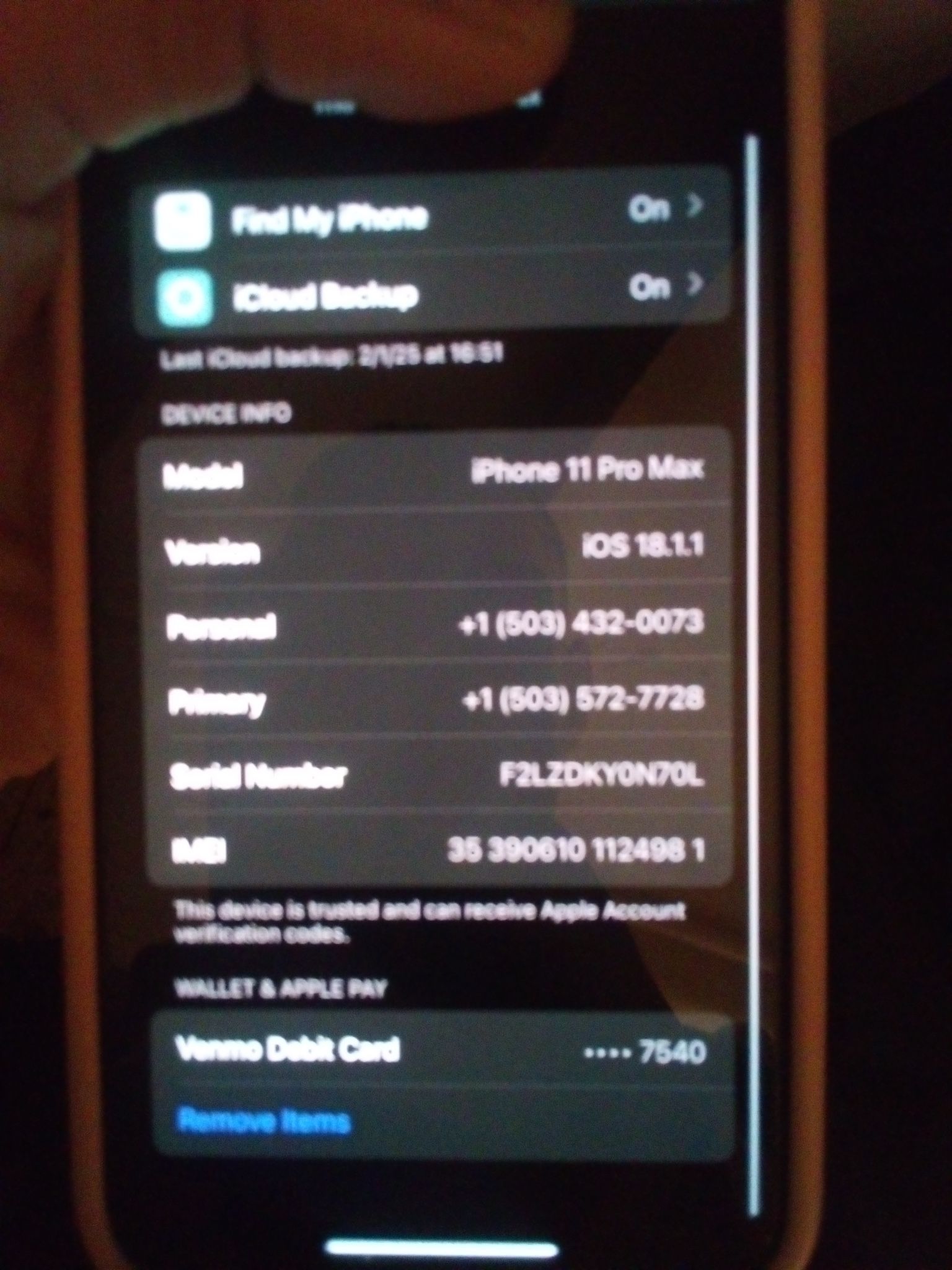 iPhone 11 Pro Max 256 Gb Verizon Paid Off