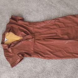 Faux Leather Dress 