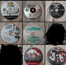 Mixed Lot of PS2 and Wii Game Discs