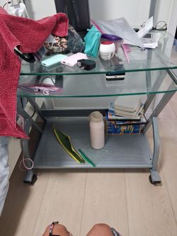 Glass computer stand