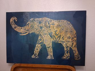 Gold Mandala Elephant Wall Art Print