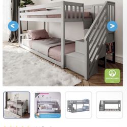 Twin bunk bed With Steps OBO