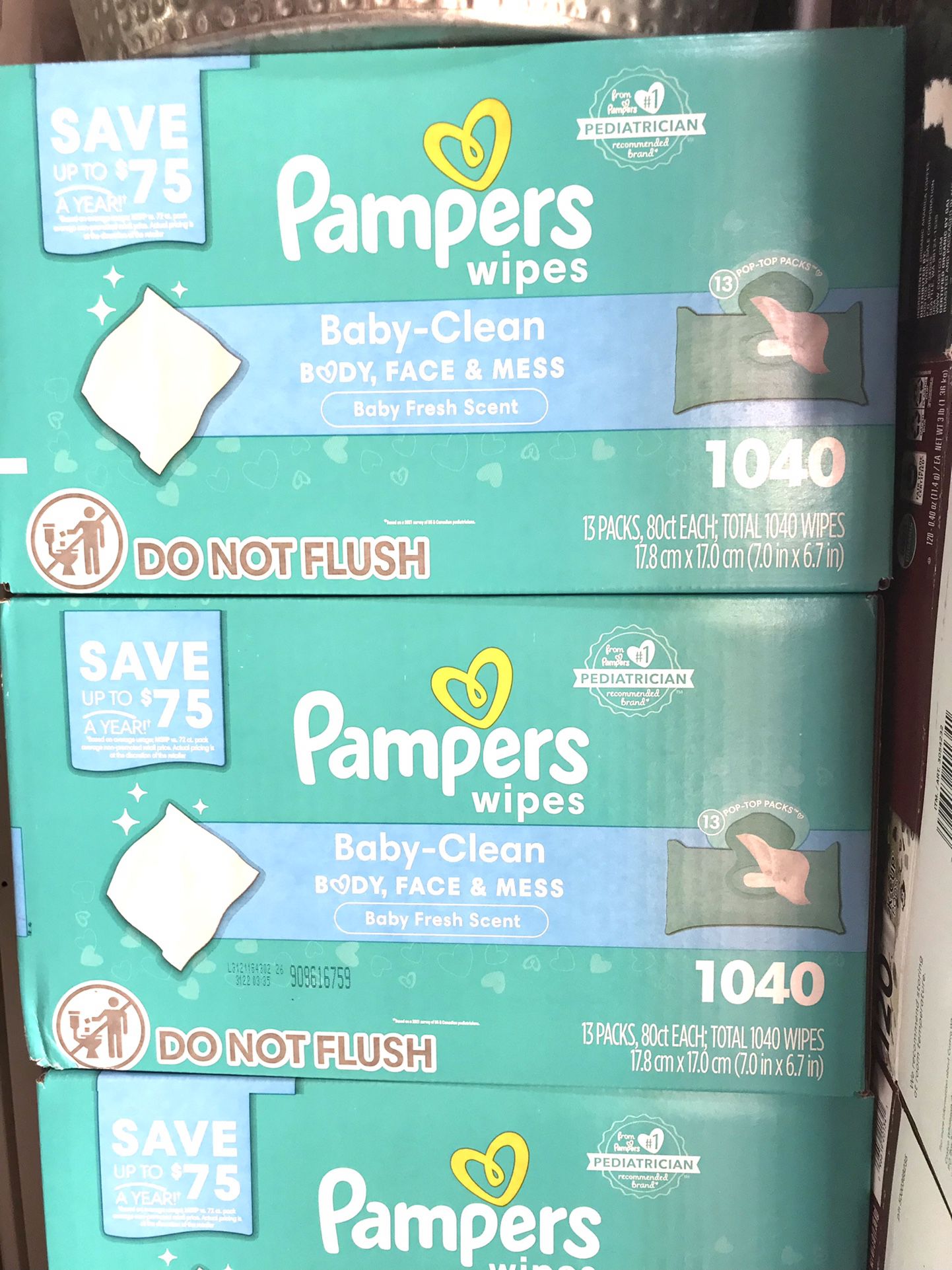 Pampers Wipes 1040 Counts 