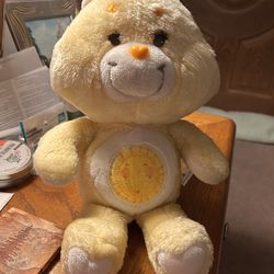 CARE BEARS Funshine Bear 1983 Vintage Stuffed Bear