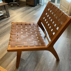 2 Mid Century Woven Chairs