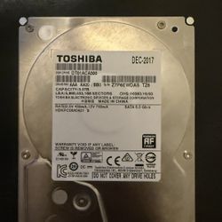 Toshiba 3TB 3.5” SATA Hard Drive – 2017 – Fully Working, Good Condition