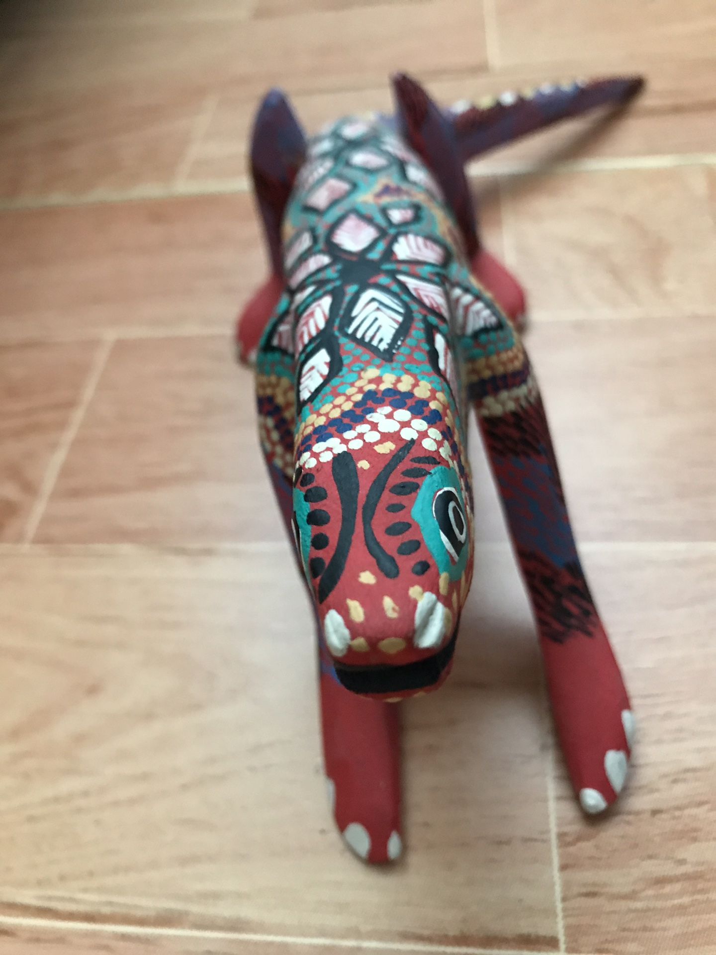 Oaxacan Carved Wood Lizard Pepe Santiago