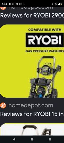 Used Ryobi gas pressure washer without the gun in perfect working condition $120 obo