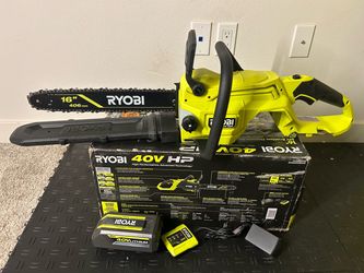 RYOBI 40V HP Brushless 16 in. Battery Chainsaw with 4.0 Ah Battery and Charger