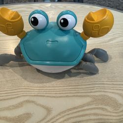 Crawling Crab Baby Toy - Tummy Time Toys - with Music and LED Light,Built-in Rechargeable Battery and Volume Can be Turned Off for 0-6 6-12 12-18 36 M