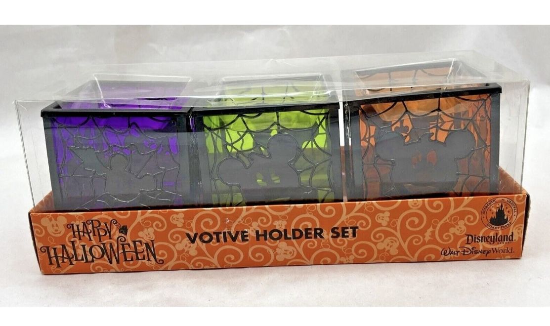 Disney Halloween Candle Votive Holders Set of 3
