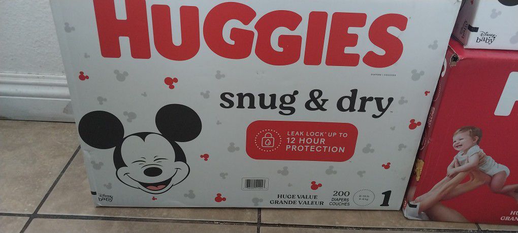 HUGGIES SIZE #1 BOX NEW 200 COUNT  $40 TRADE 