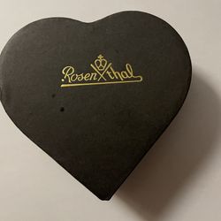 Rosenthal Lead Crystal Turquoise Heart Paperweight