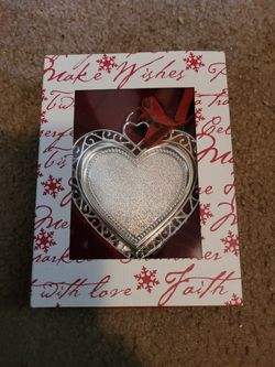 New Engravable Heart Christmas Ornament