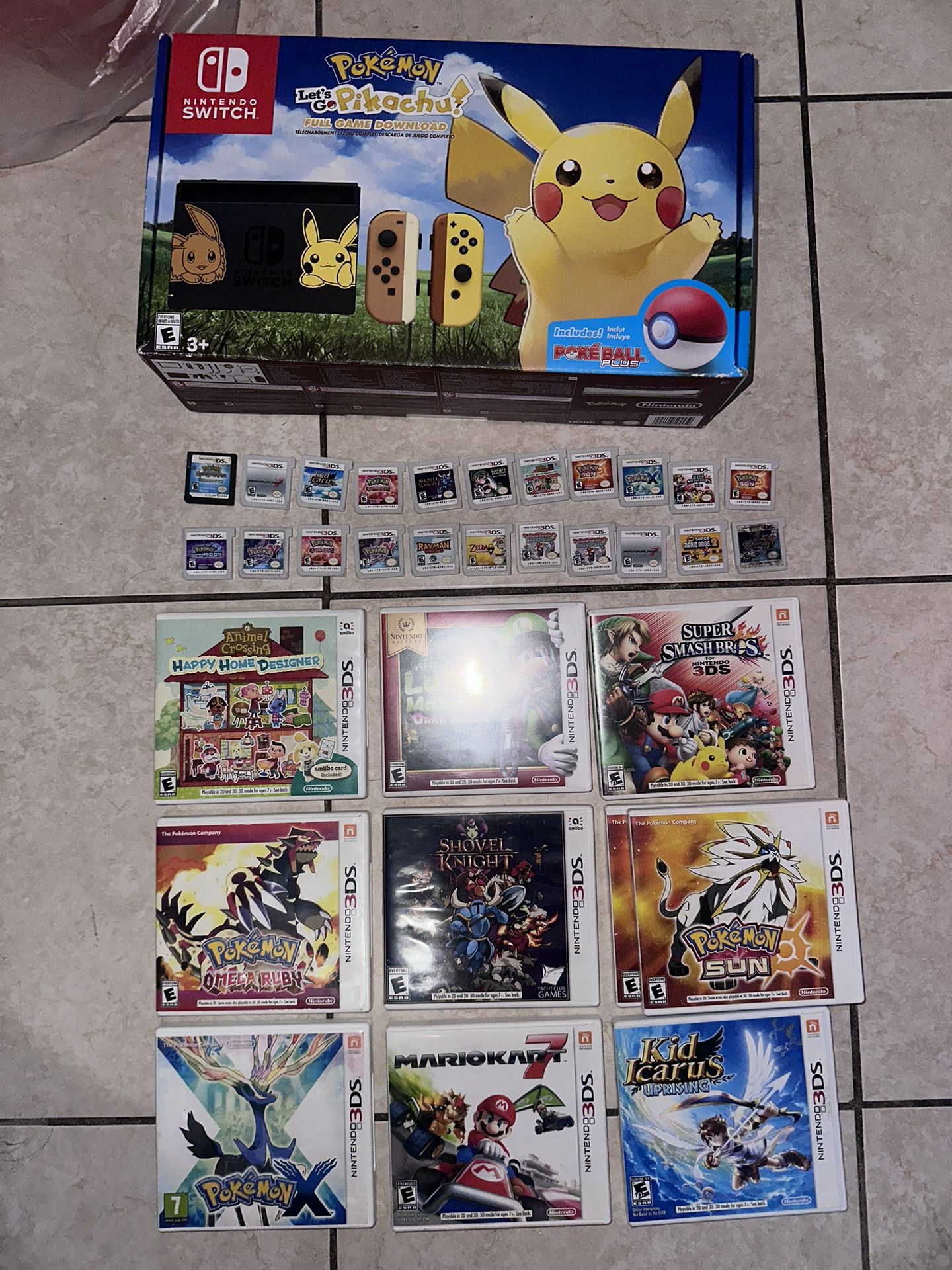Nintendo 3ds Games and Nintendo Switch Pokemon Lot