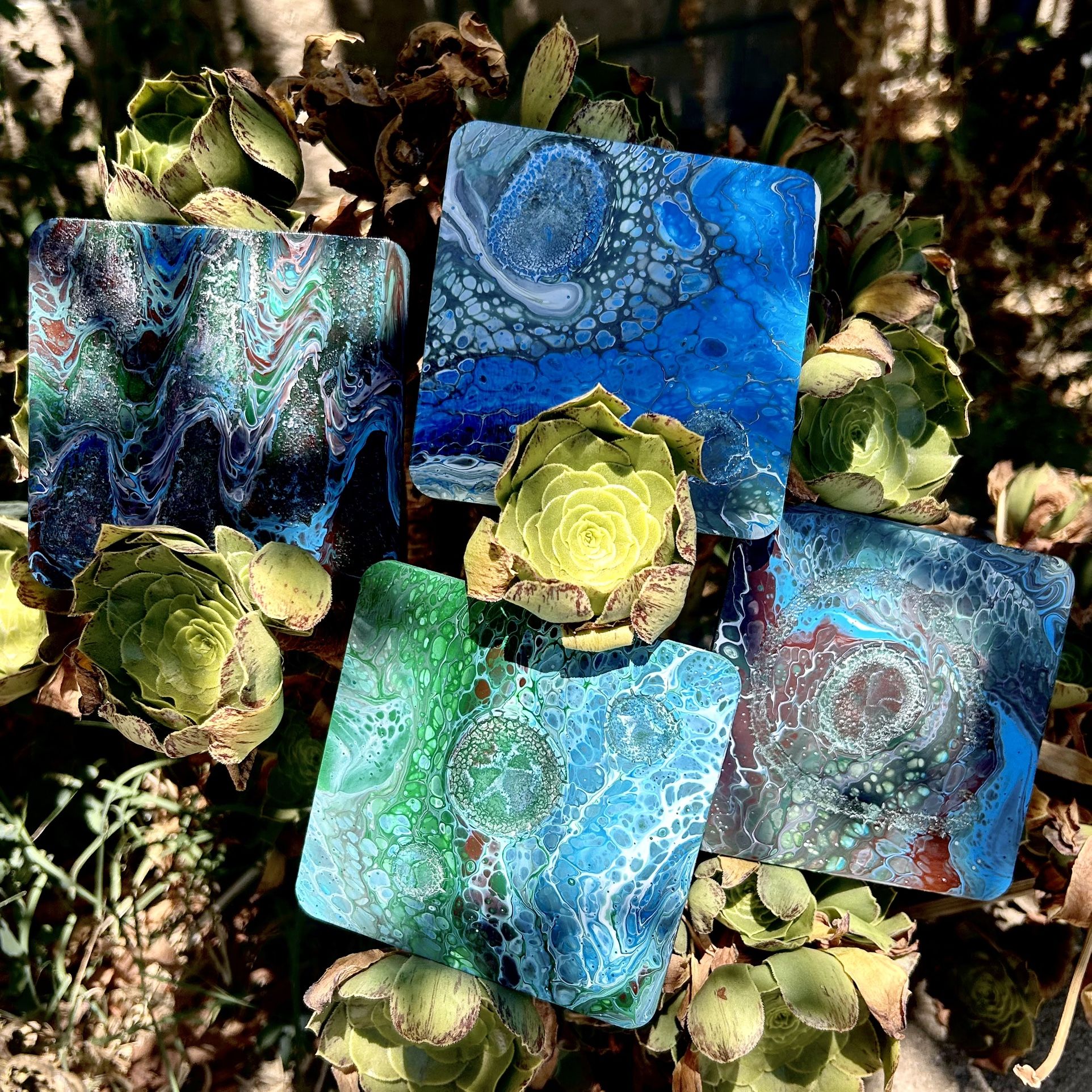 Earthly Oversight coaster set
