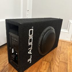 JL Audio 8 inch subwoofer with built in amplifier.