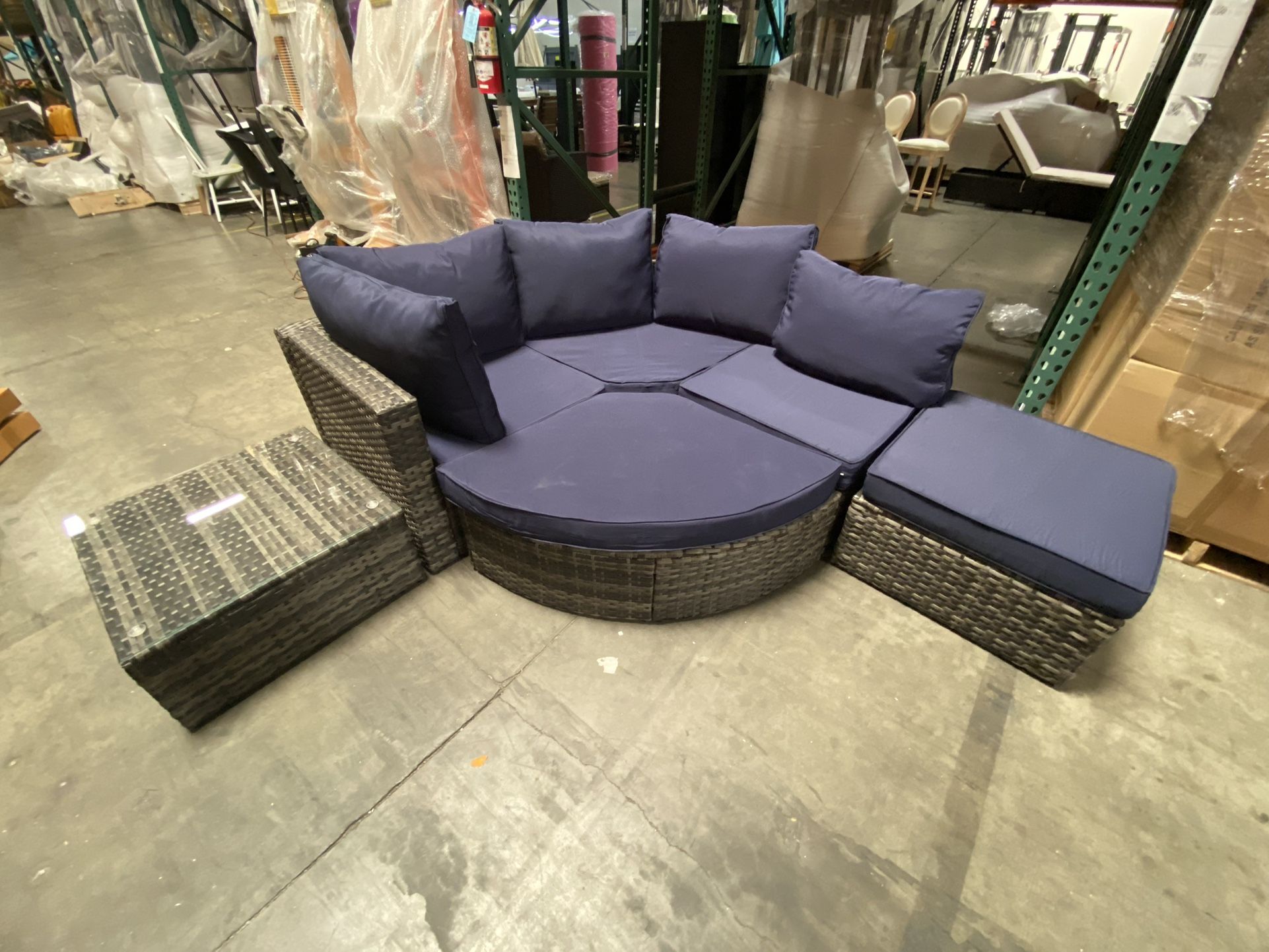 $275.00 No Assemble Require!! 6 PCS Outdoor Patio Daybed Sectional Sofa set