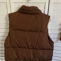 Brown Puffer Vest 