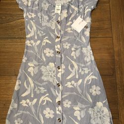 NWT O’NEILL Blue Floral Dress Size XS