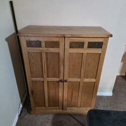 Wood Media Cabinet