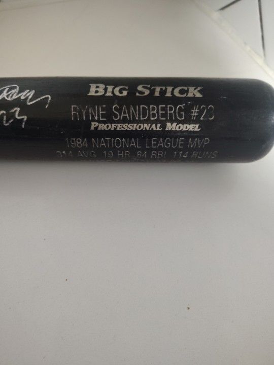 Ryne Sandberg  Autographed 1984 NL MVP Baseball Bat
