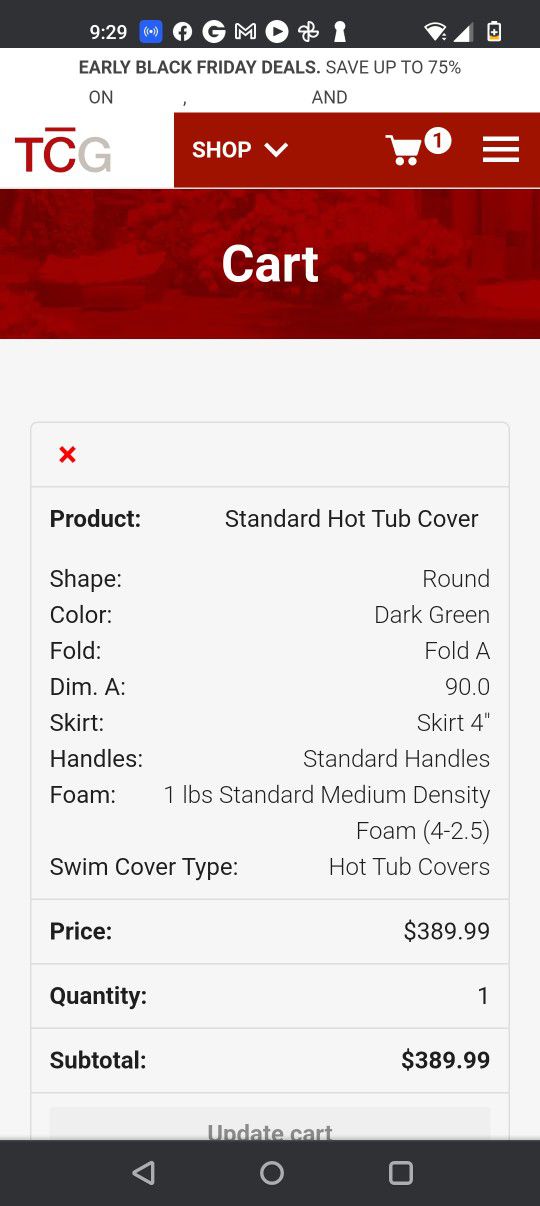 Standard Round Hot Tub Cover 
