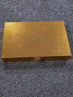 Gold Textured Keepsake Box with Clasp