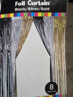 Black/silver/gold curtain