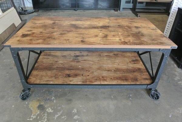BH&G Rustic Coffee Table / TV Stand in Weathered Pine Finish