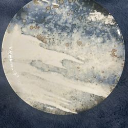 Intesa Home Blue Gold Marble  5 Dinner Plate 