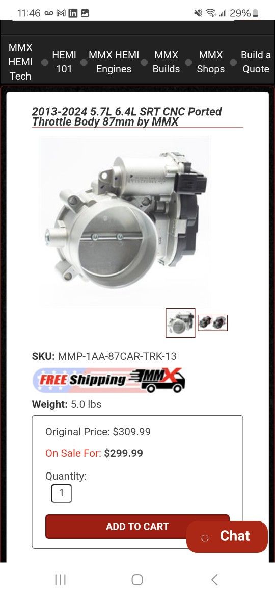 Challenger 6.4L Scat Pack Ported Throttle Body 87MM