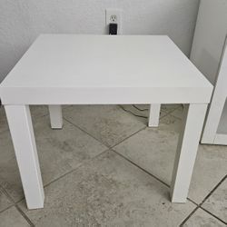 White Coffee table (2) And Lamp