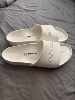 Birkenstock Barbados Slides. Mens size: 12 (EU 45). White. EVA