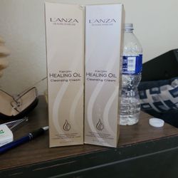 Carotene, healing oil cleansing cream. Hair care products.