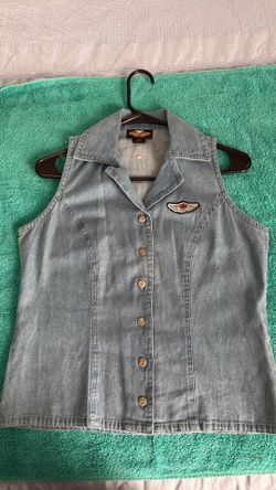  Harley Davidson Denim Vest  Fits Size S-M