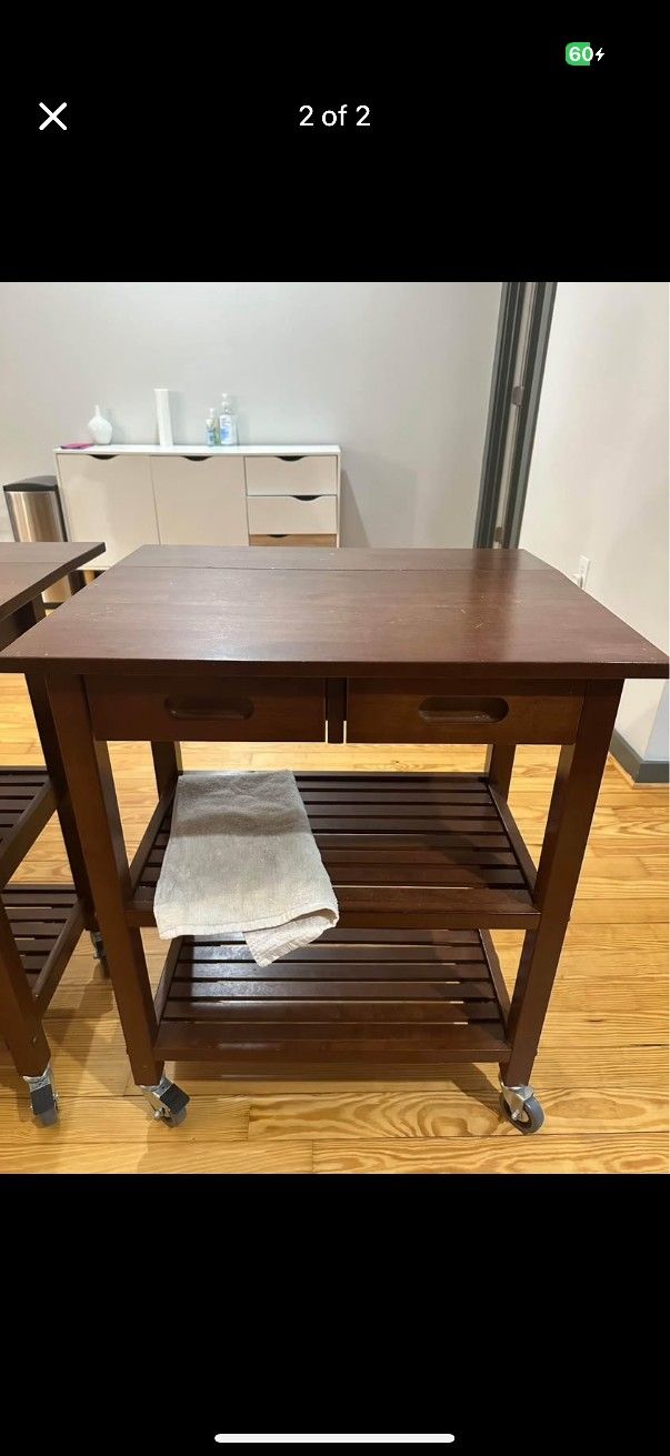 2 Drawer Kitchen Cart / Island 