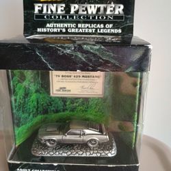 Johnny Lightning 70 Boss 429 Mustang Pewter Paperweight Or Display. Deer Vly 67th Ave